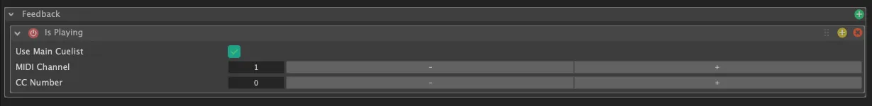 Configuration du feedback d'une interface MIDI